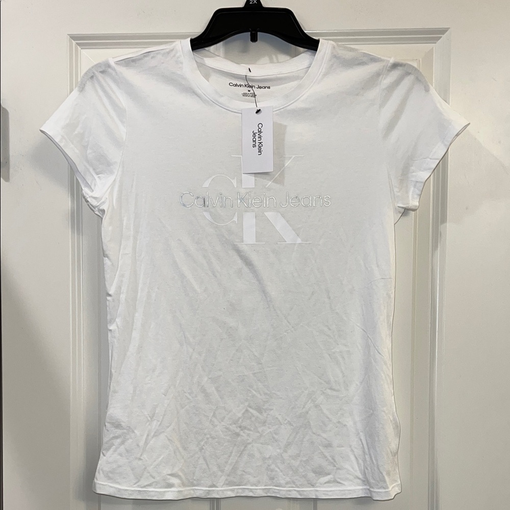 Calvin Klein Jeans White Short Sleeve Tee